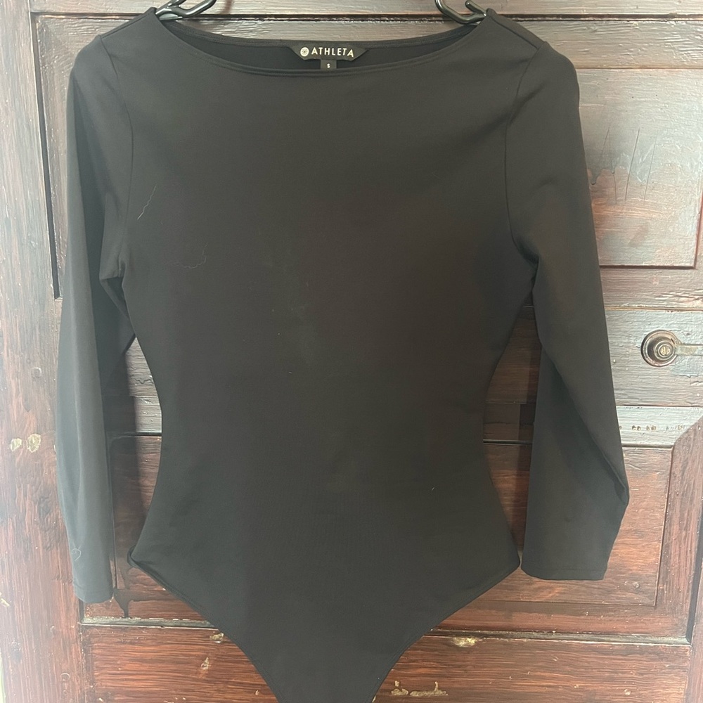 Athleta Black Long Sleeve Bodysuit